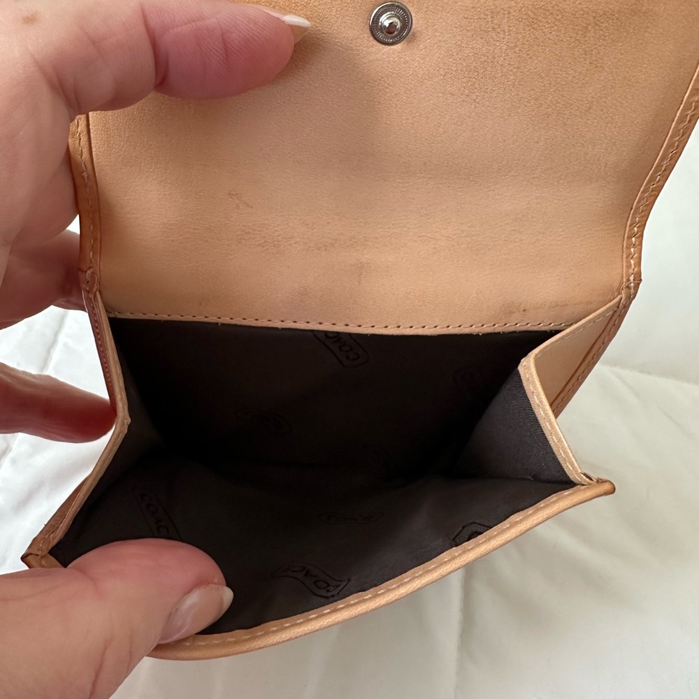 Coach Signature Brown and Tan Wallet - Picture 11 of 16